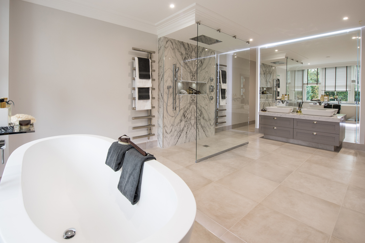 Minoli Dreamwell Pearl concrete effect tiles