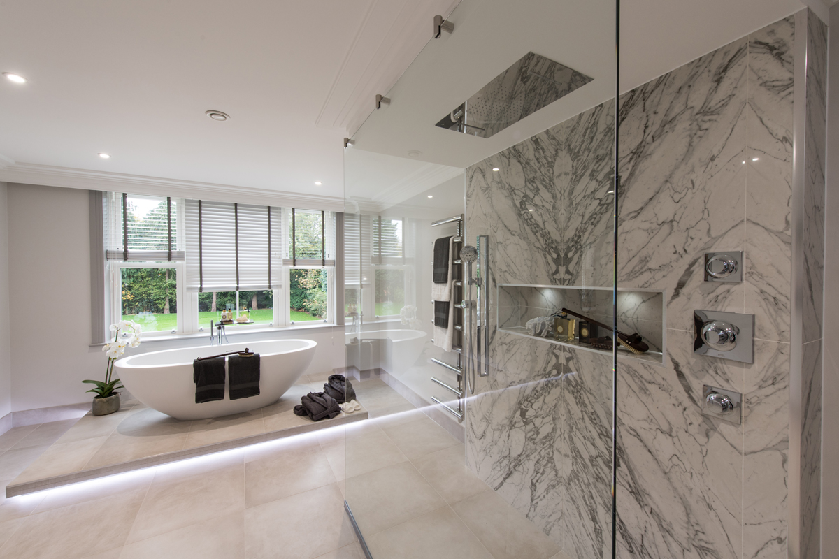 Minoli Marvel Statuario Select book matched marble effect tiles