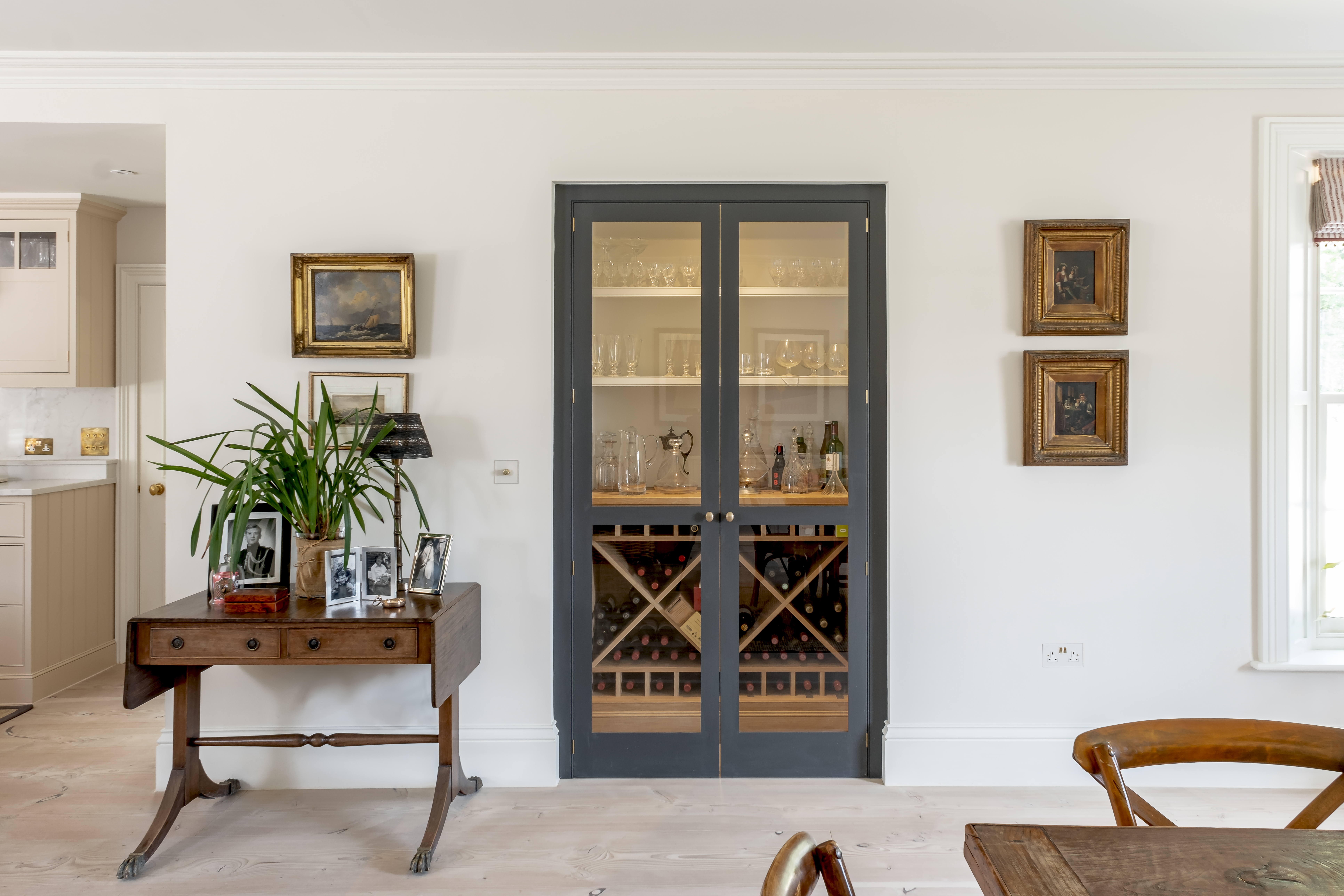 Built-in Glazed Bar Cabinet