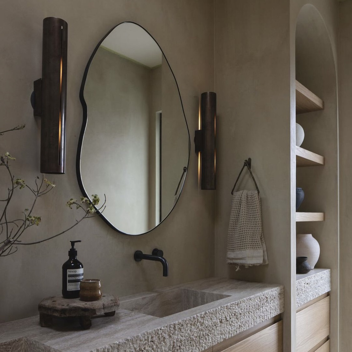 Freefom Organic Mirror with Minimalist Black Frame