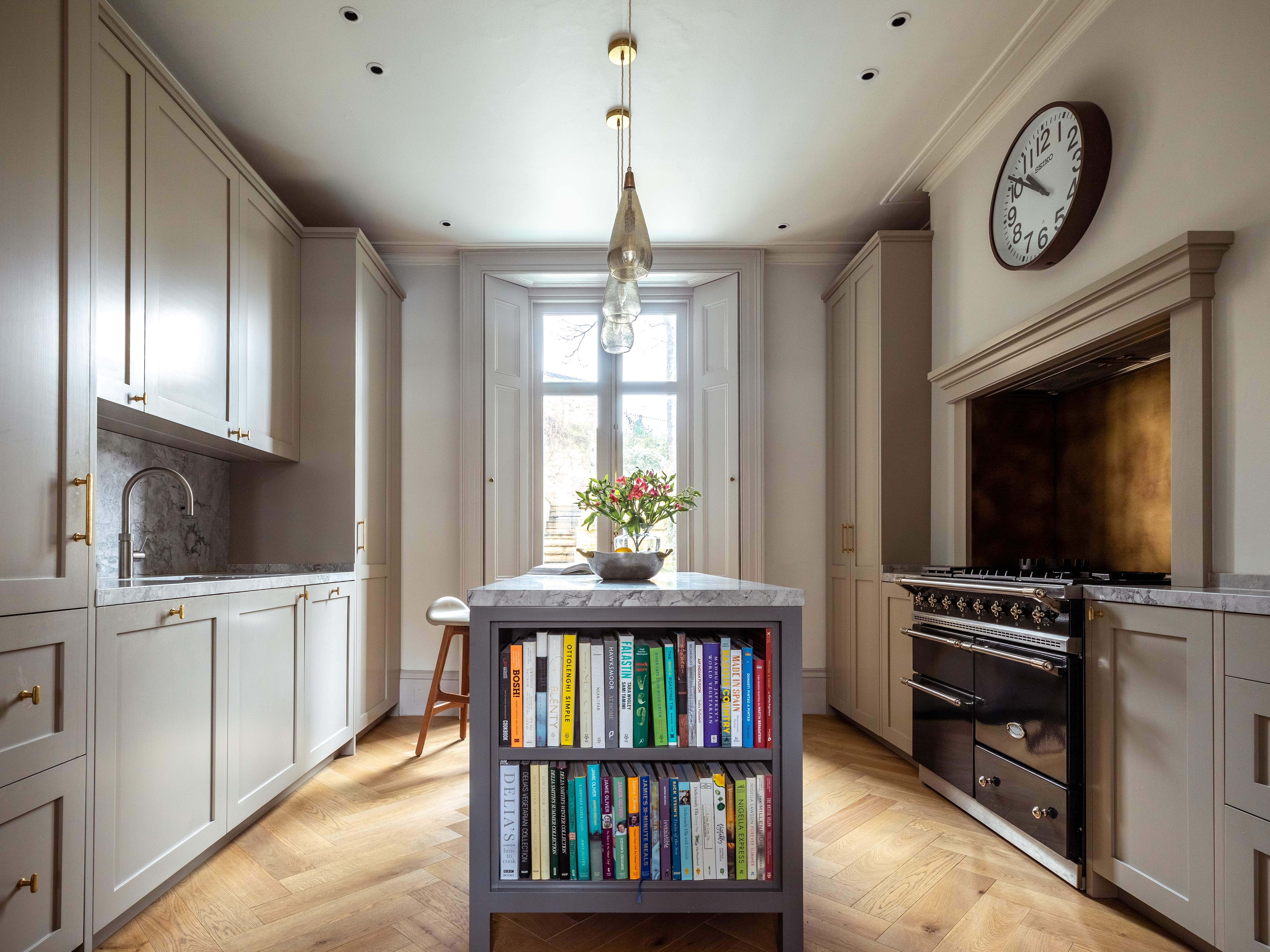 Kitchen open to dining room
