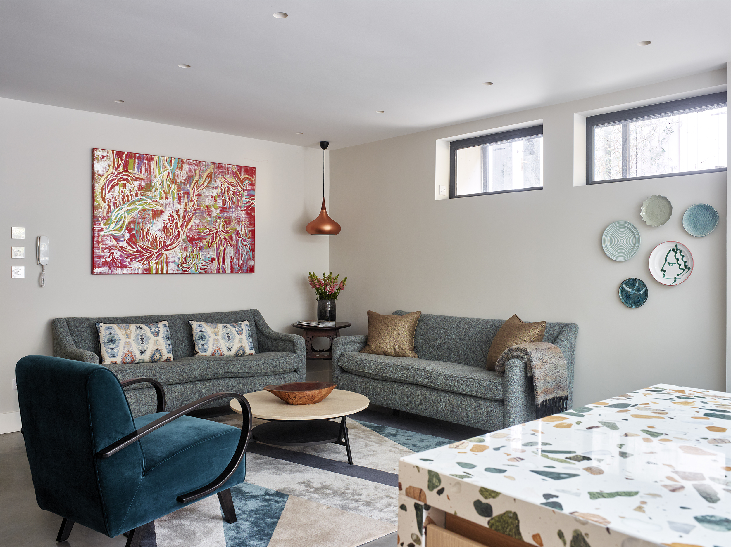 Cosy seating area for TV viewing