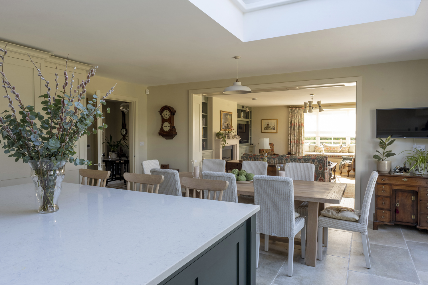 Kitchen Island view through to Sitting Room