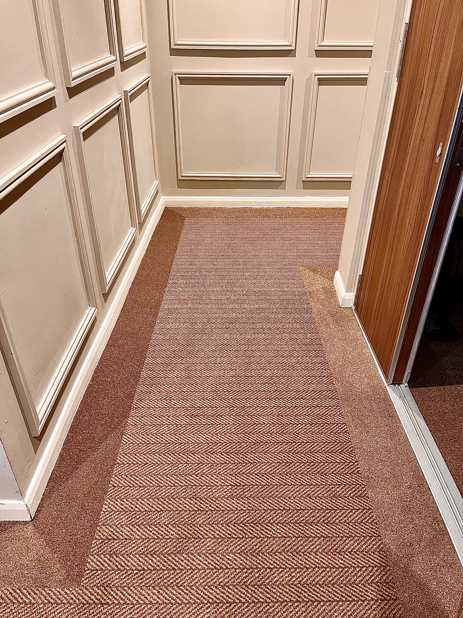 Equinox Connect and Tones used to border it in the hotel corridor and restaurant