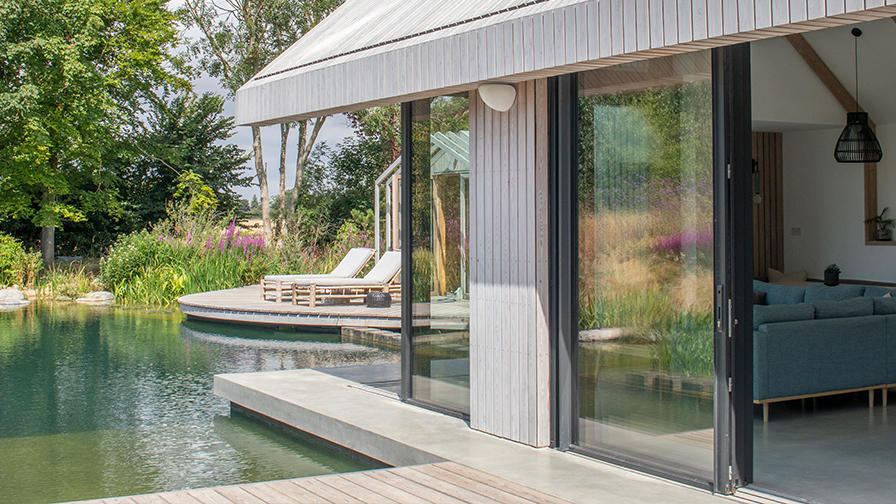 A Monitor Audio Vecta Series outdoor speaker