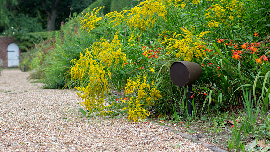 A Monitor Audio Climate Garden CLG160 outdoor speaker