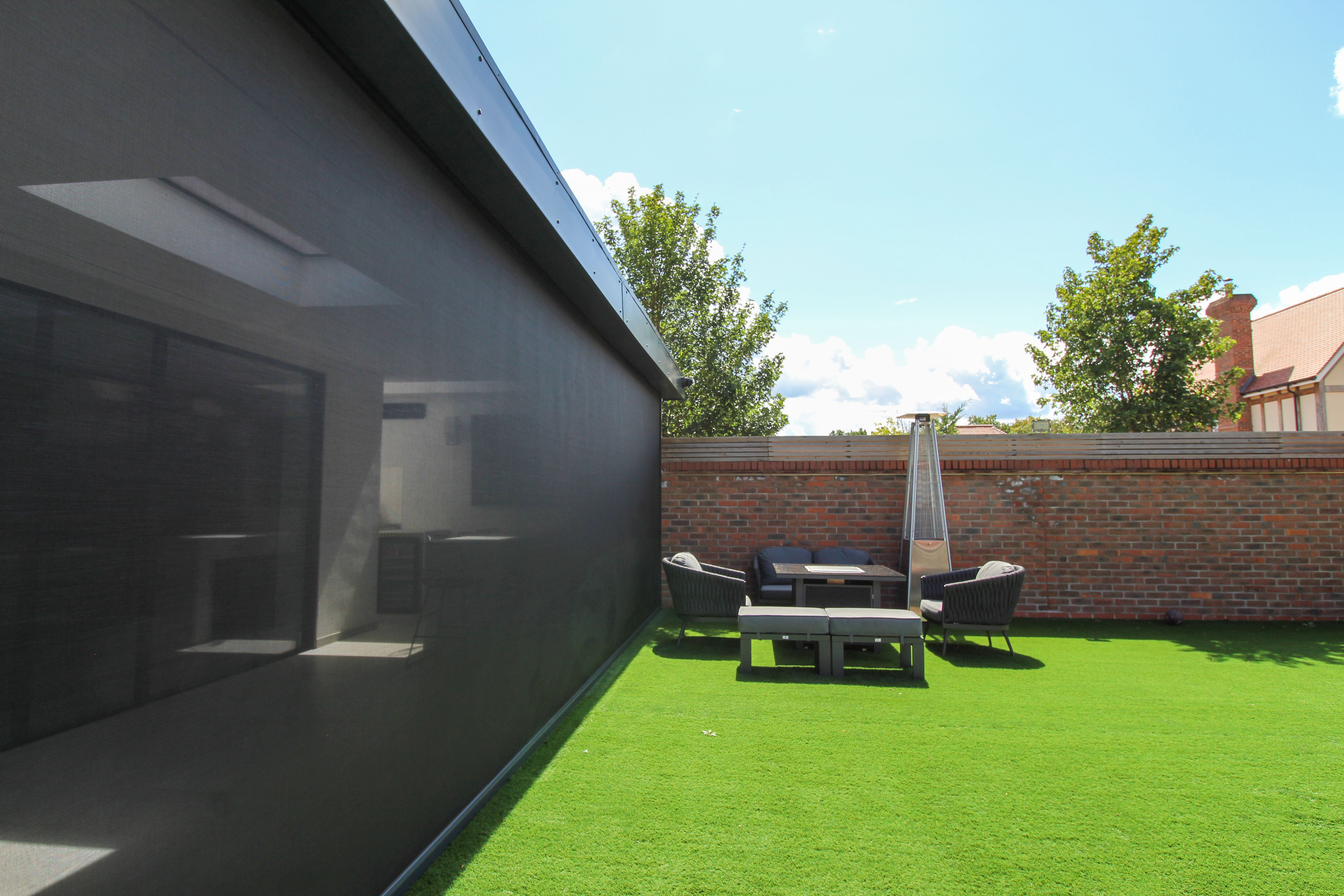 Keeping insects out and controlling the heat in this veranda