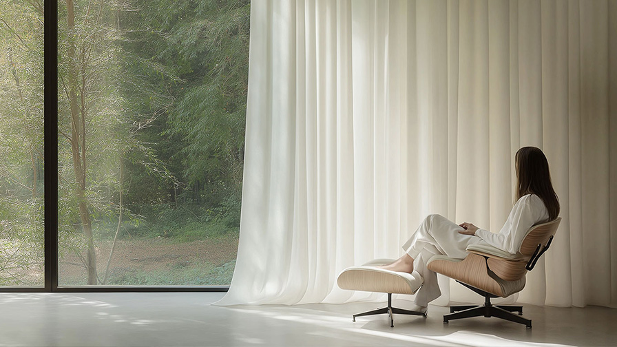 VENESTRE light sheer curtains in contemporary lounge