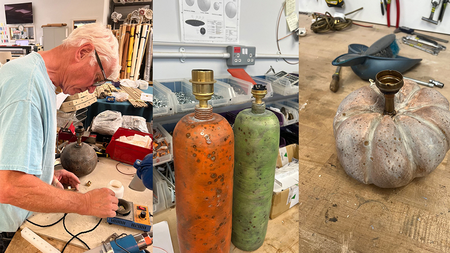 Lamp base wiring by Les Allitt at Iberian Lighting HQ