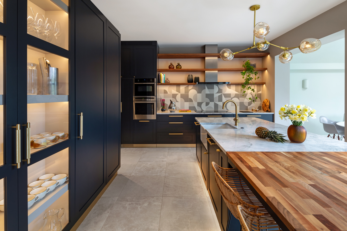 Kitchen dining eating and social space; bespoke units