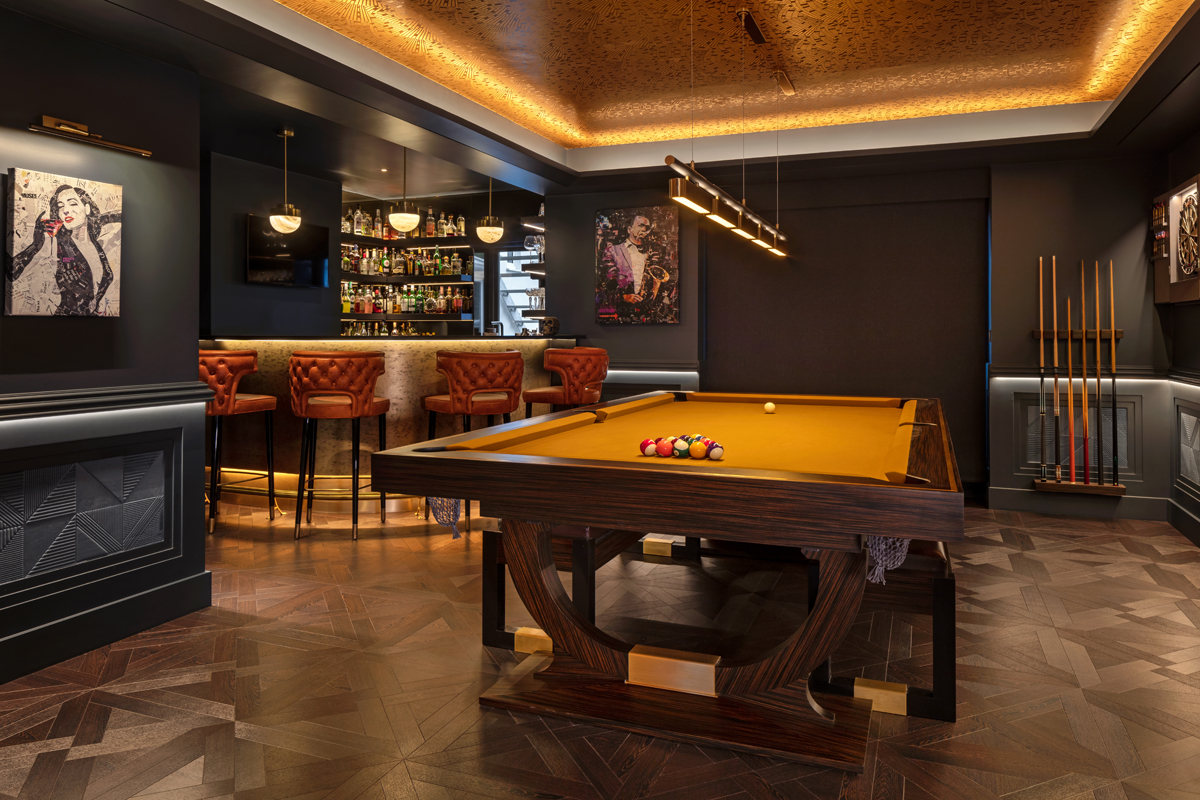 Basement; Billiard room; Cinema