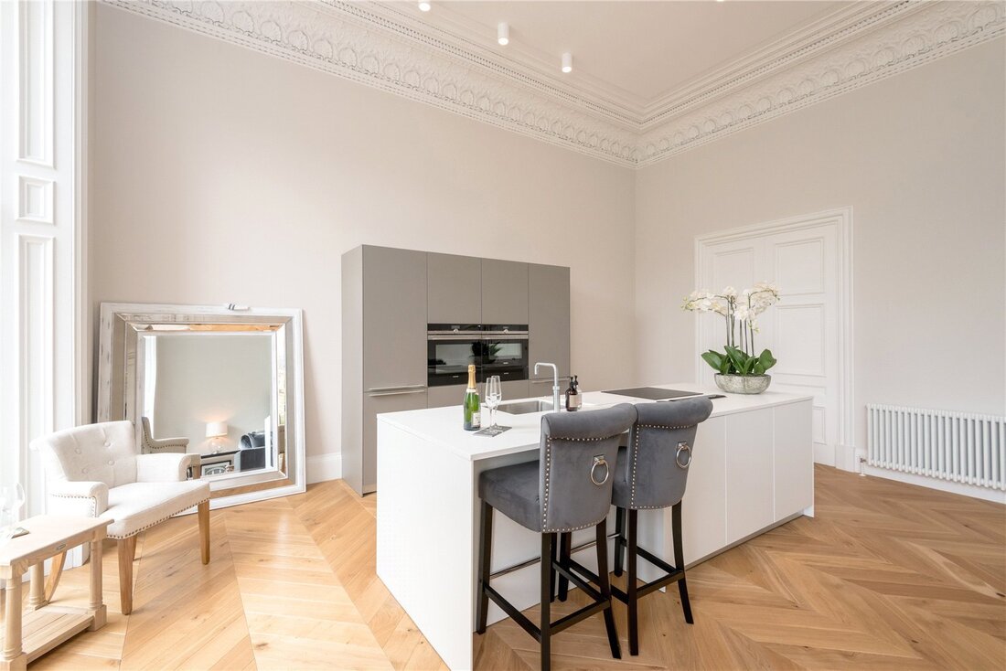 Chevron parquet flooring