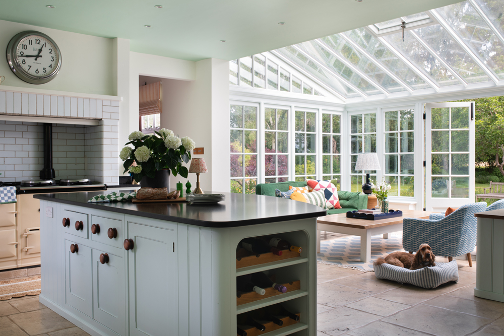 The refreshed kitchen and second sun room, that now evoke the same joy as the garden