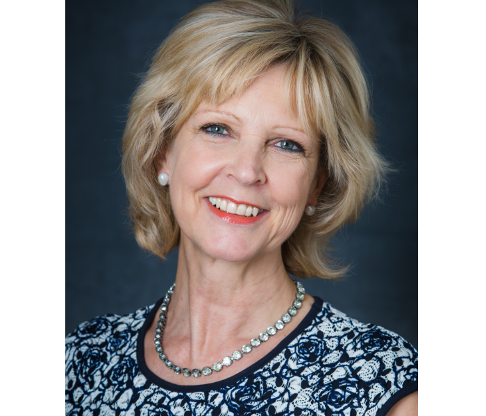 smiling blonde woman