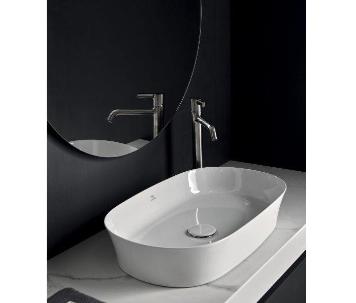 Ipalyss oval vessel 60_Joy vessel mixer Silver Storm finish