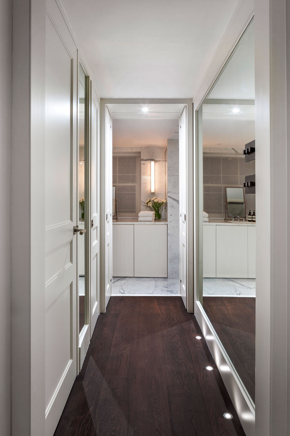 Hallway leading to bathroom