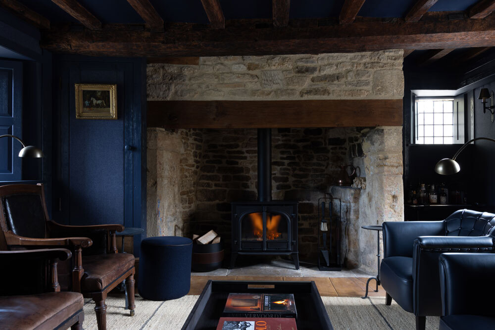 Fireplace in cottage snug