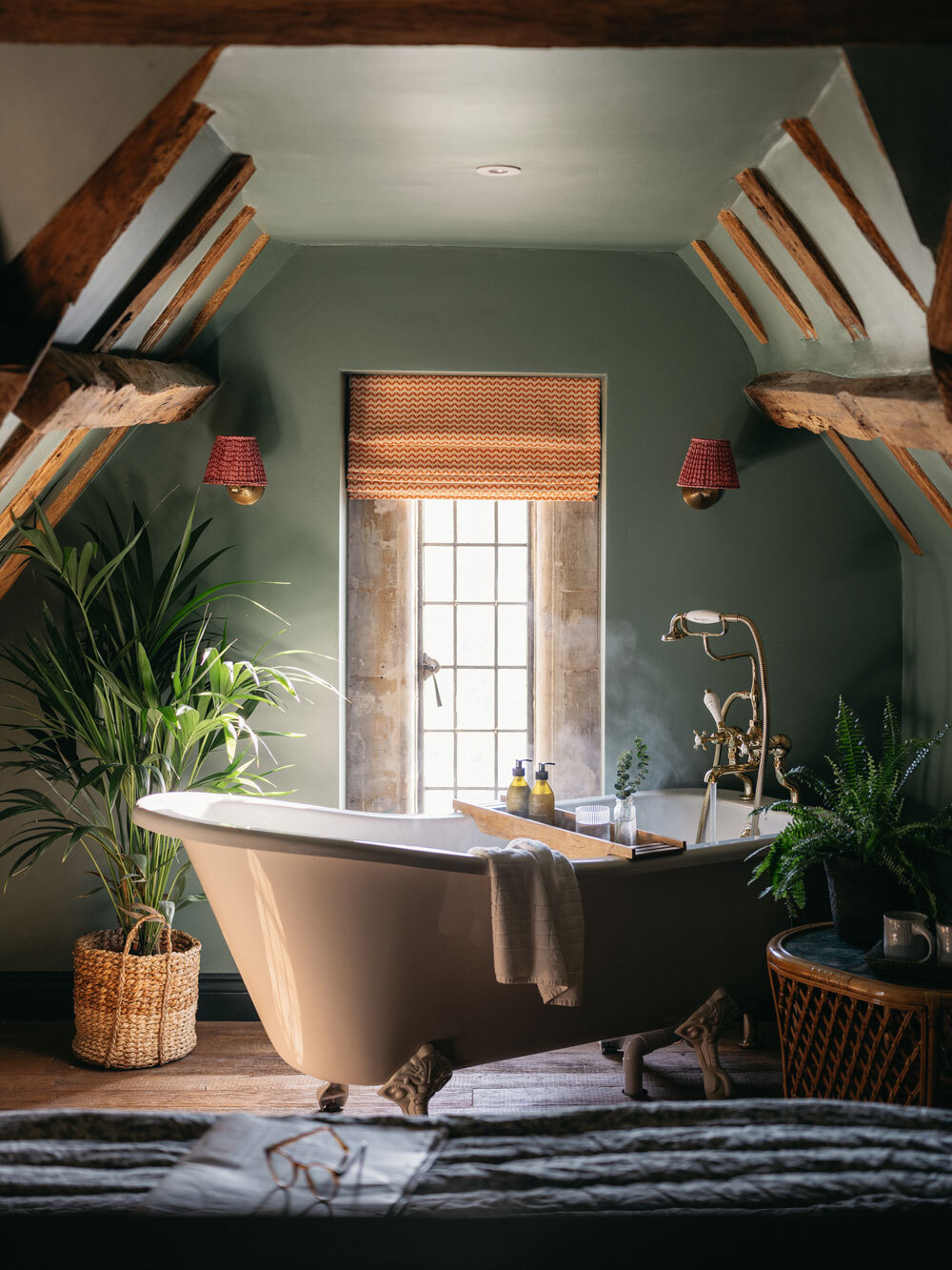 Bathroom with freestanding bath