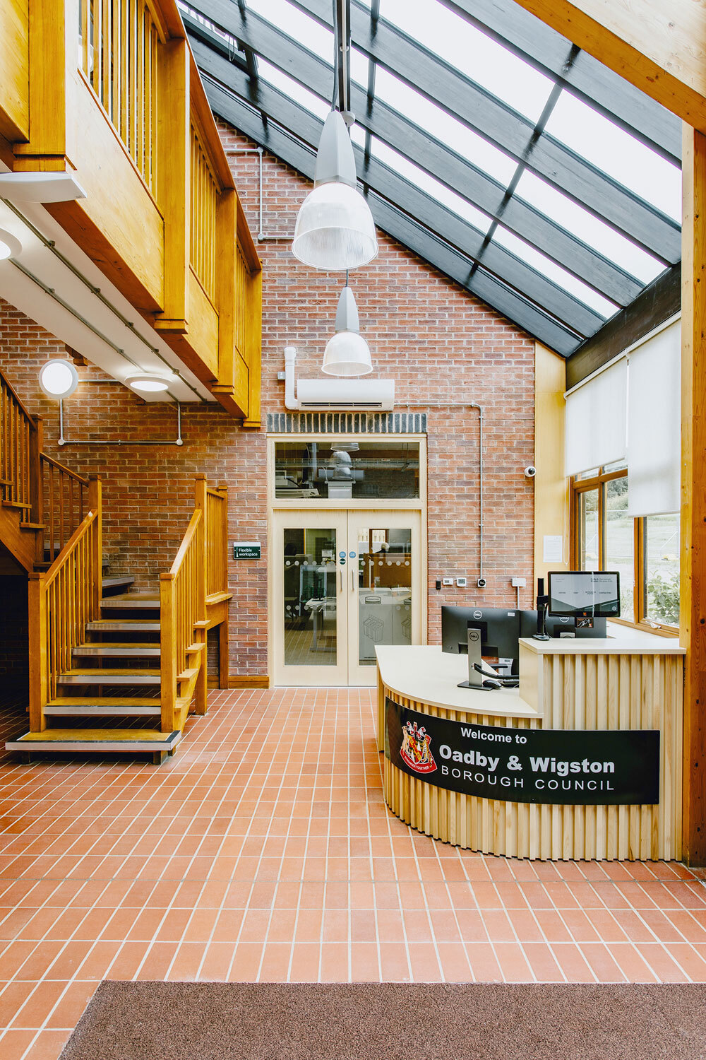 Reception desk at office
