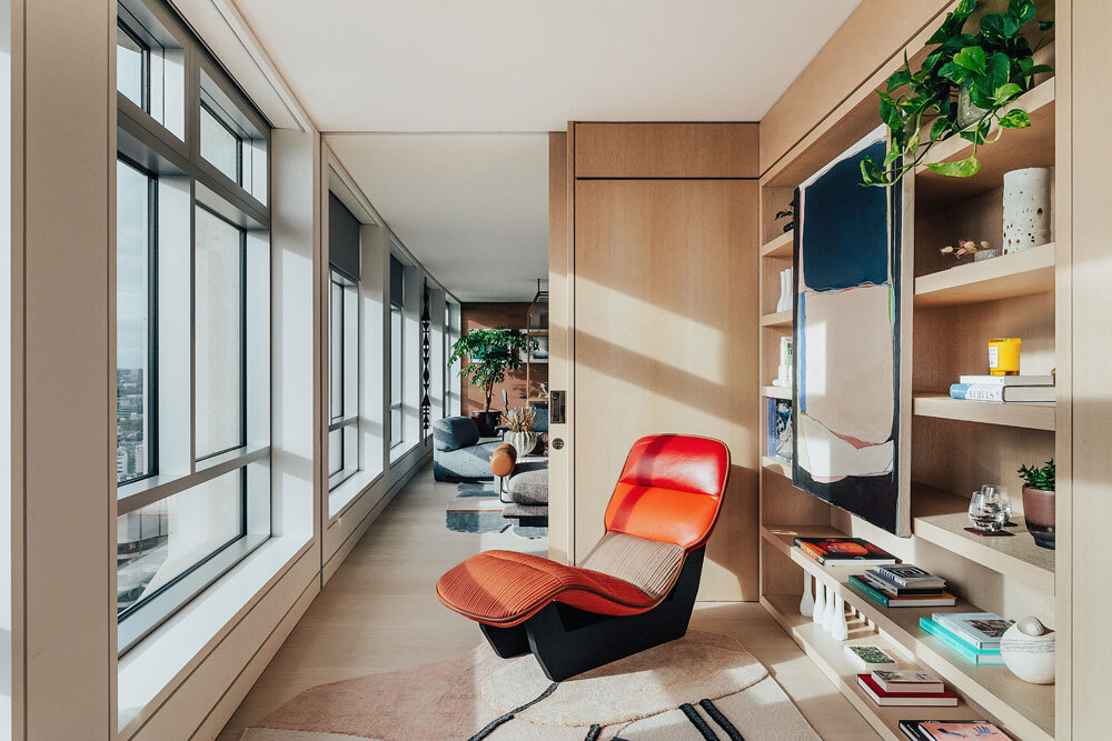 Office space with large window