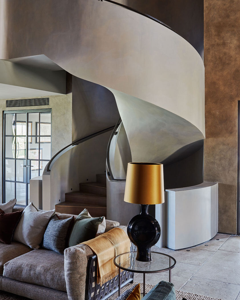 Concrete spiral staircase