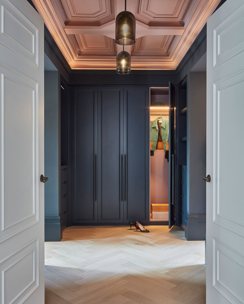 Hallway leading to doors