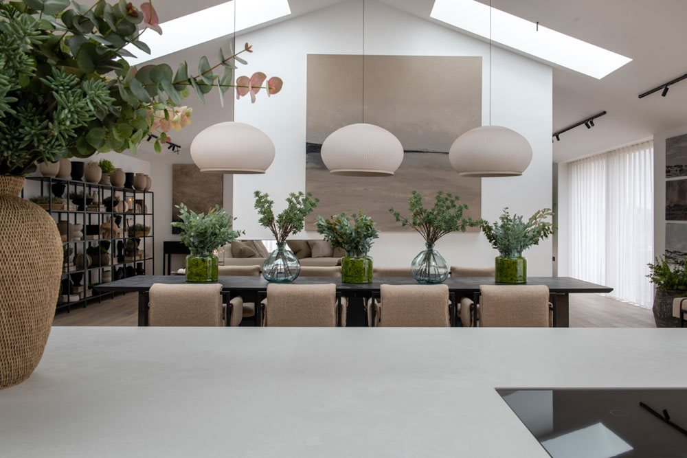 View of living room from kitchen