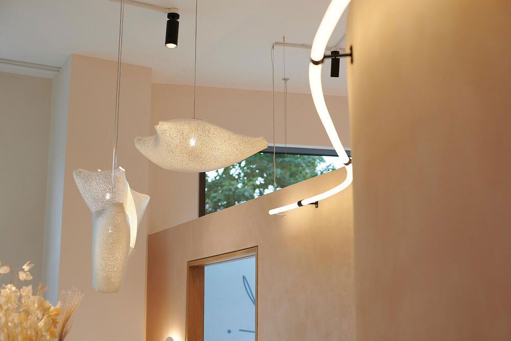 Lighting hanging from ceiling