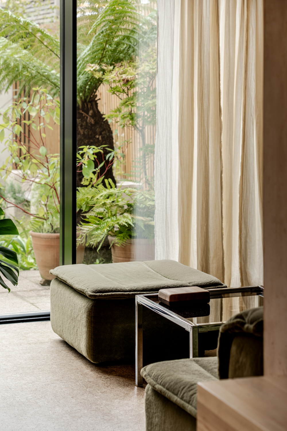 Furniture facing window