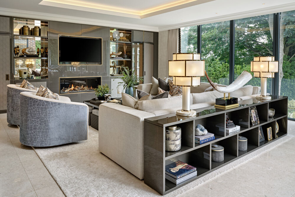 Living area with storage