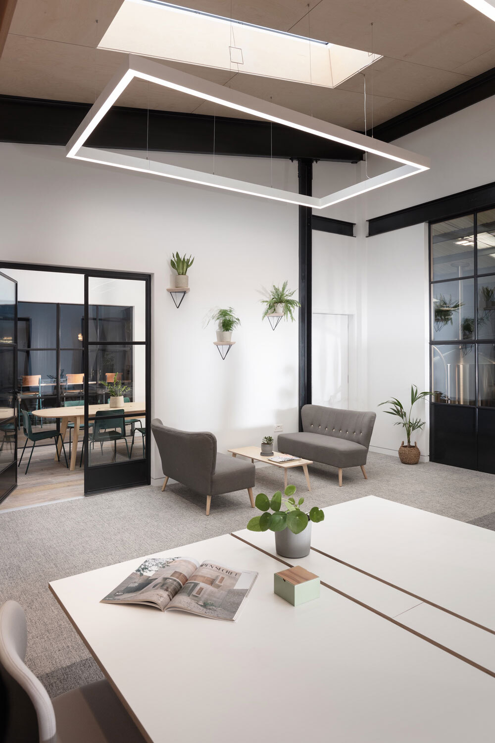 Open space with seating and tables