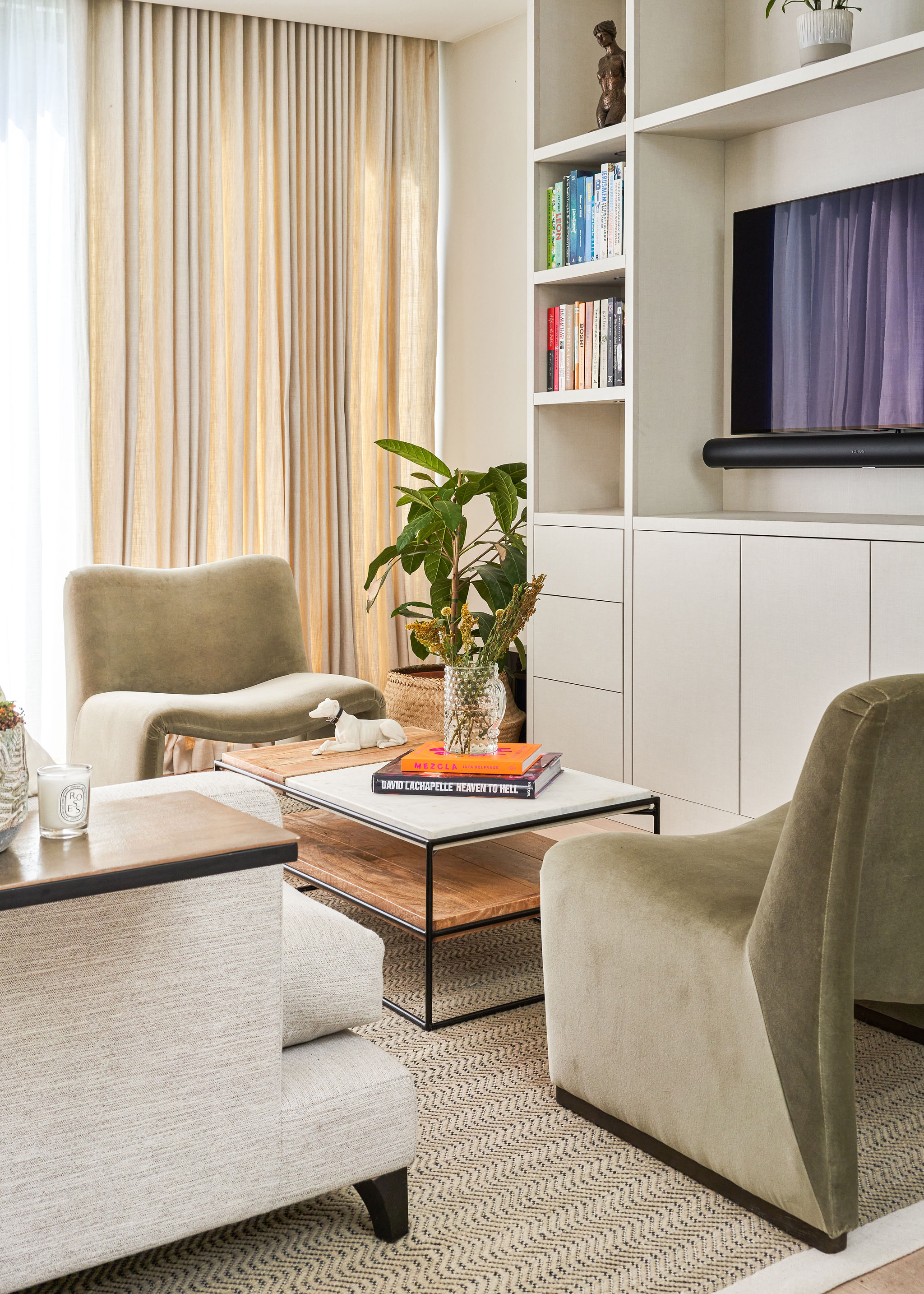 Living room design in Clapham North, full property refurbishment by Speaking of Interiors