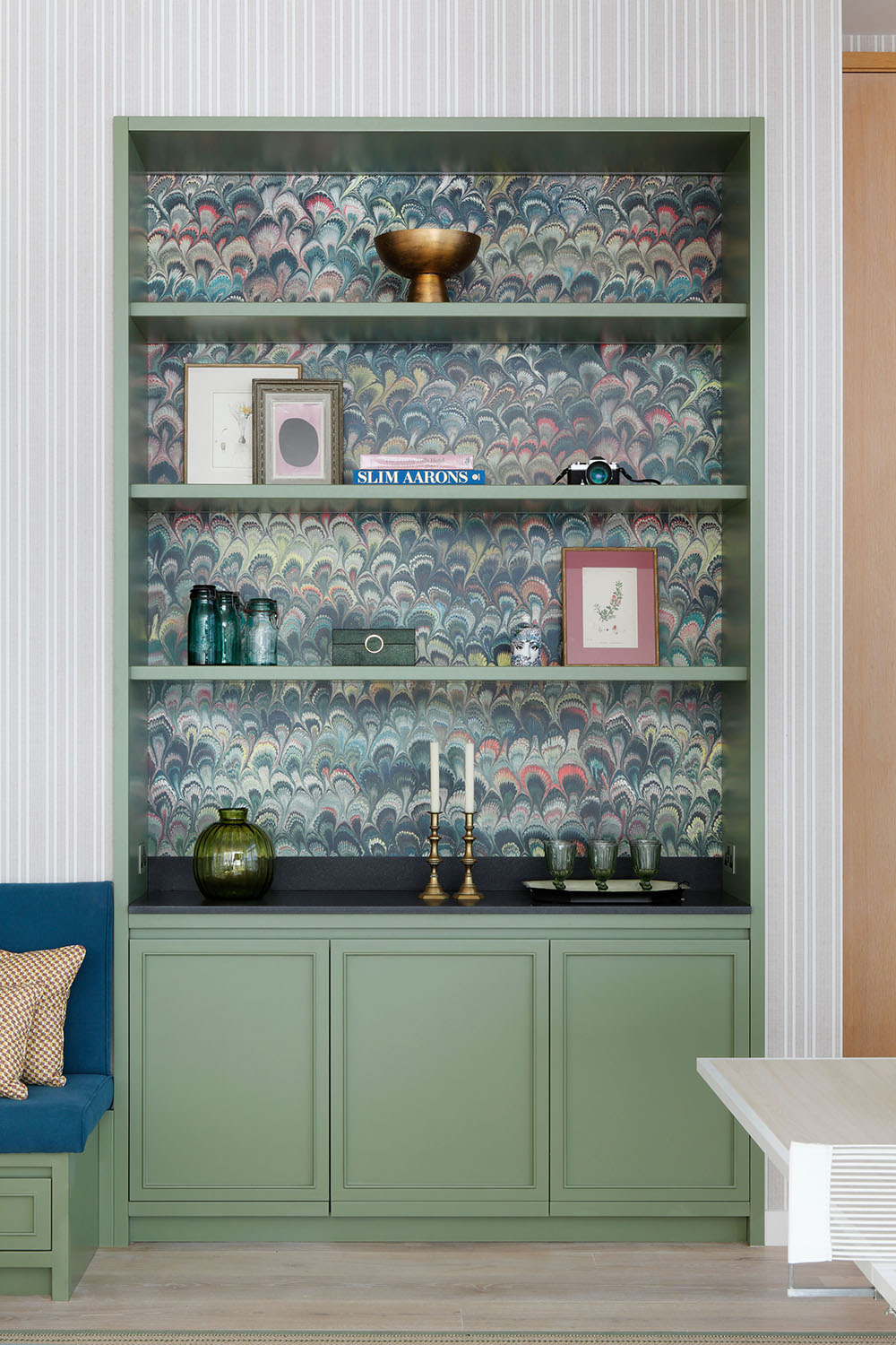 Colourful cabinetry