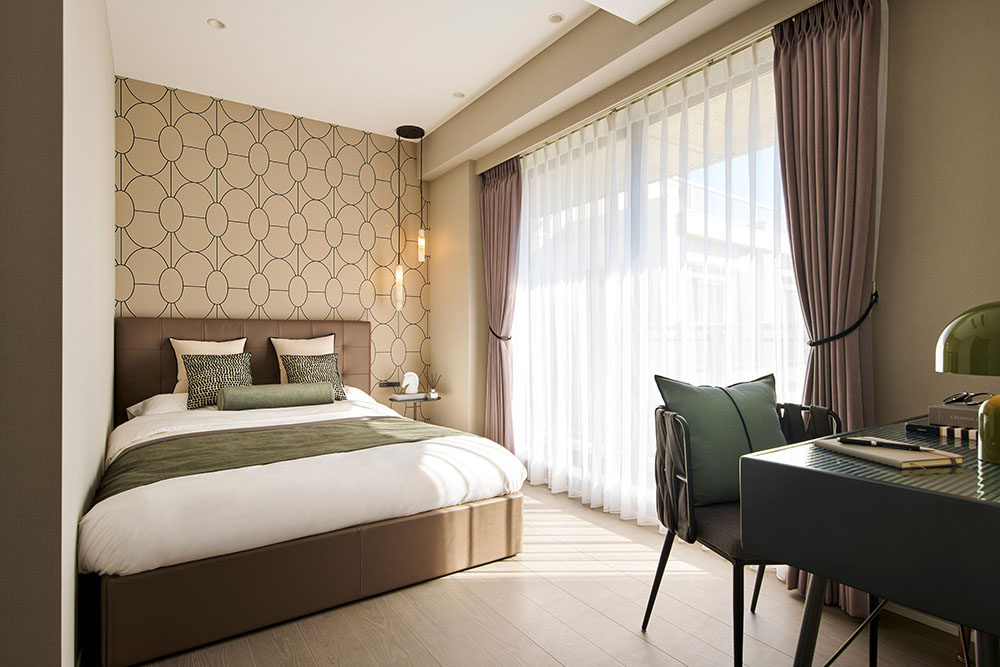 Cream coloured bedroom