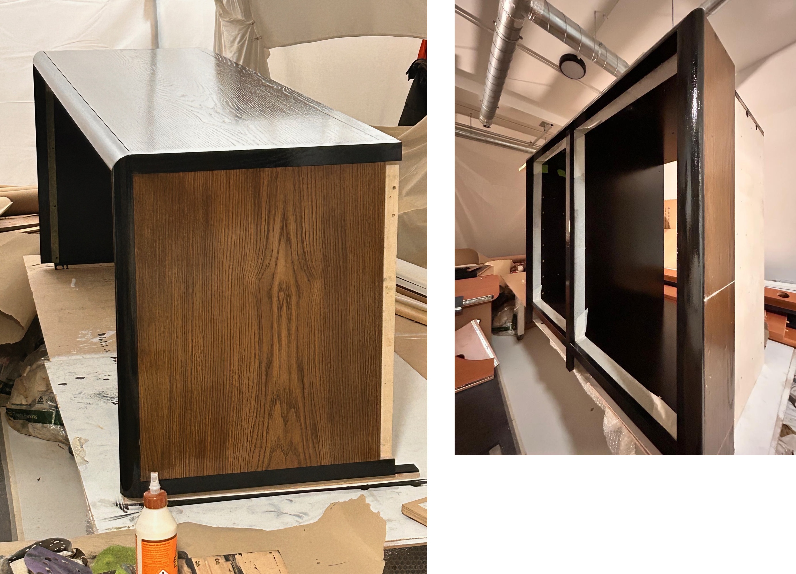 Recording studio rack space unit & writing desk.