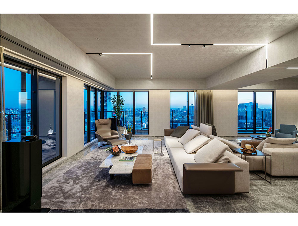Living area with lighting