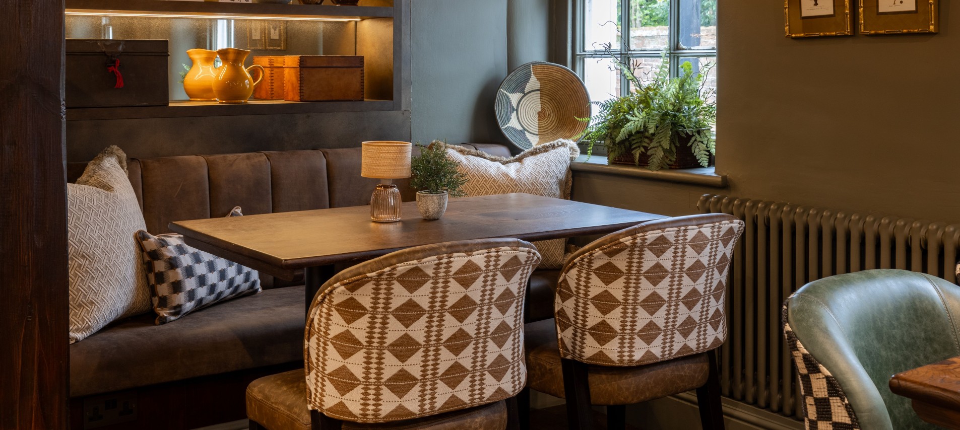 Dining table by window