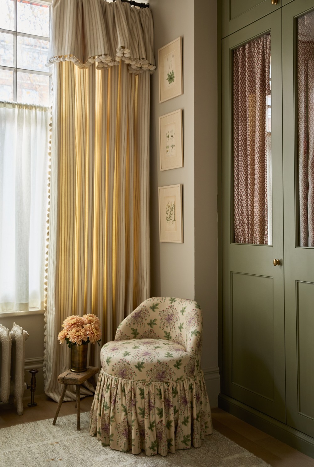 Drapery and small chair