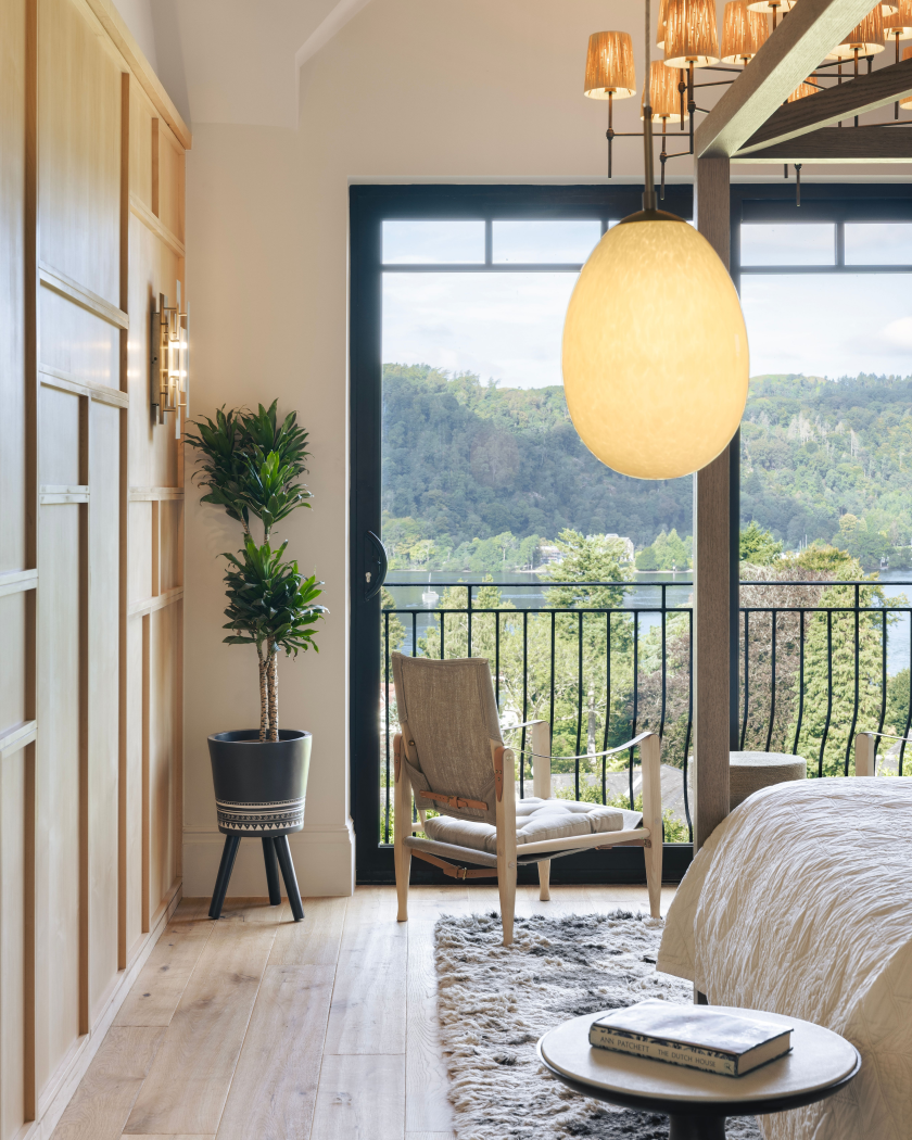 Chair overlooking balcony