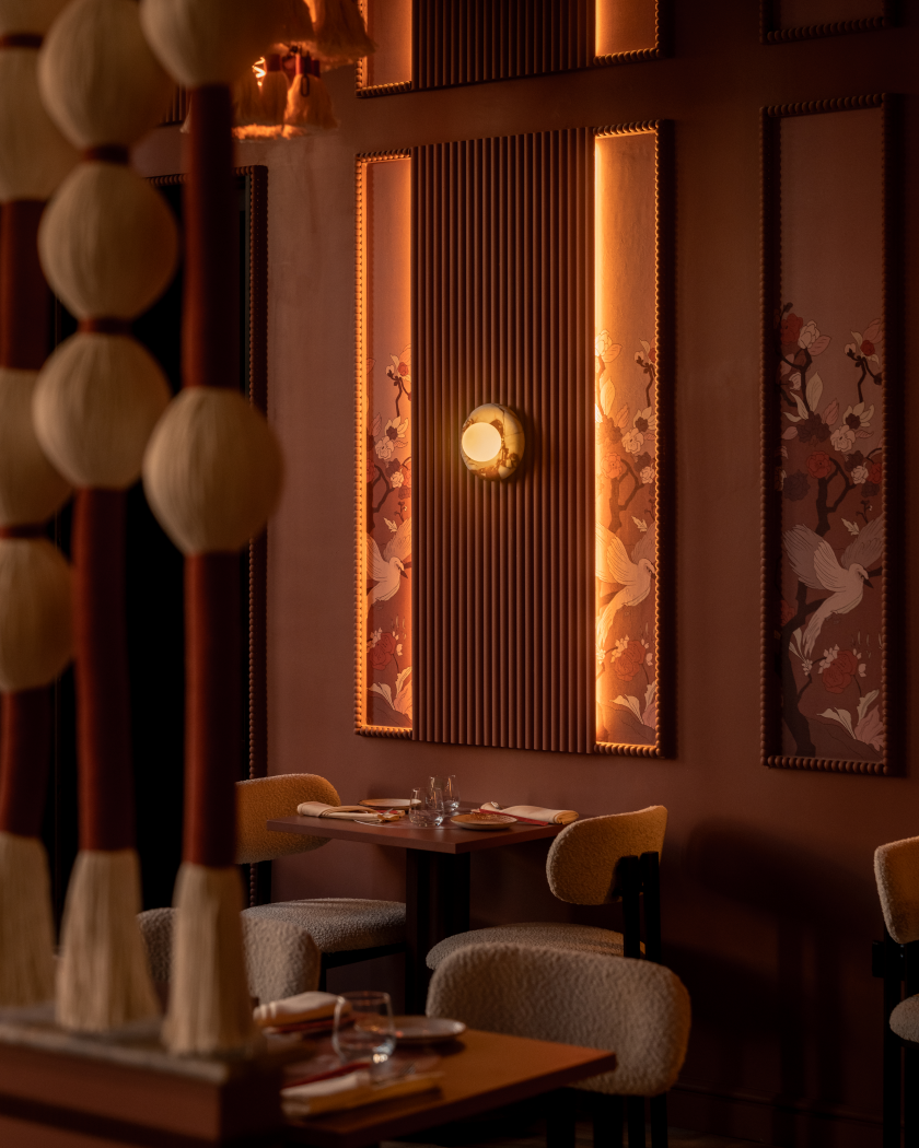 Secluded dining area