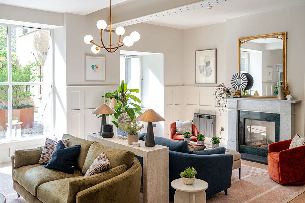 Sofas in sitting area