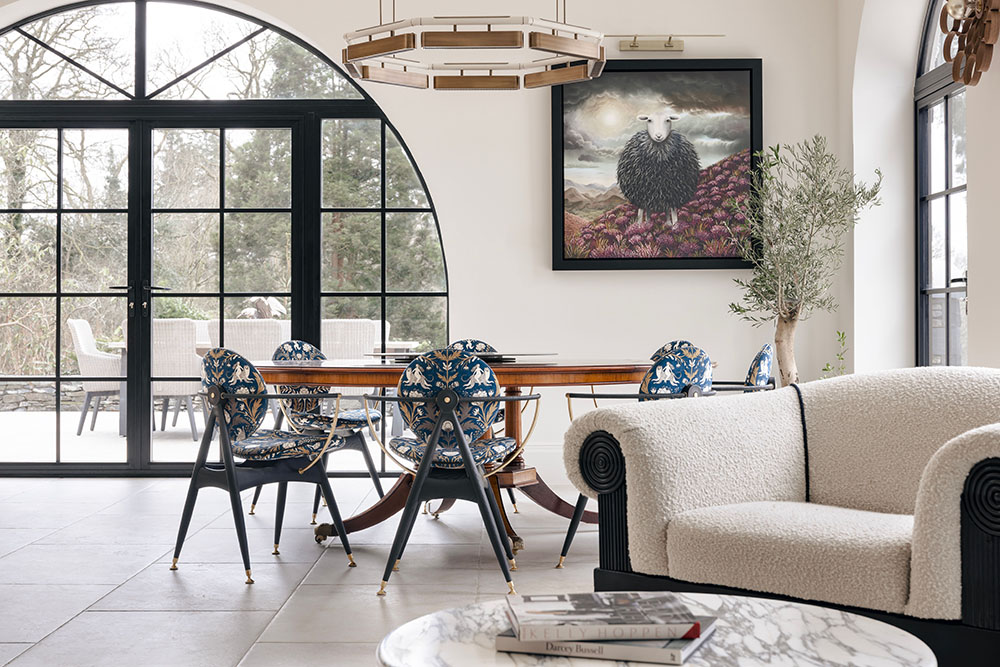 Arch window and sofa