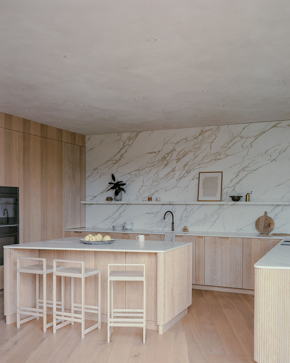 Wooden kitchen counter