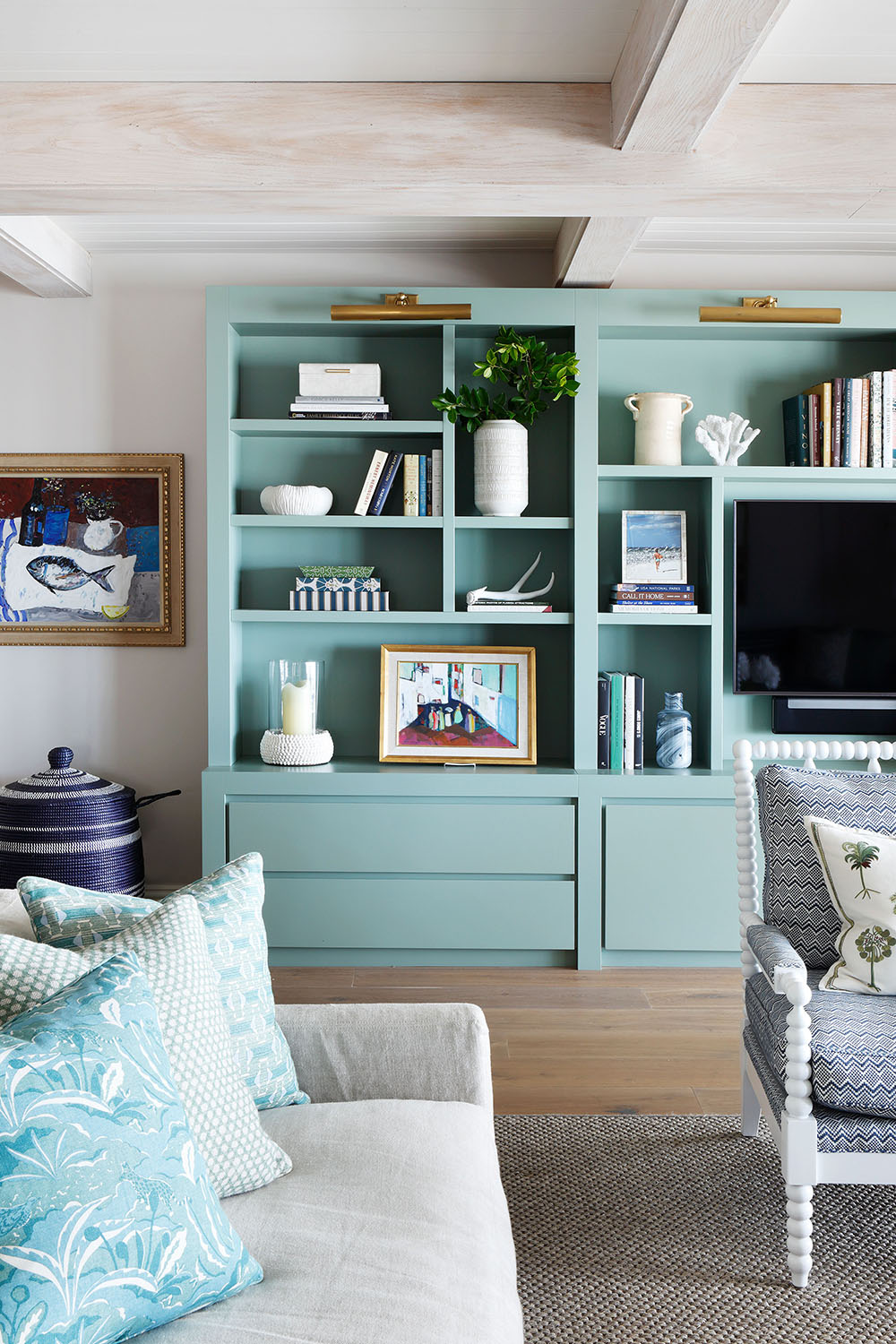 Blue cabinetry