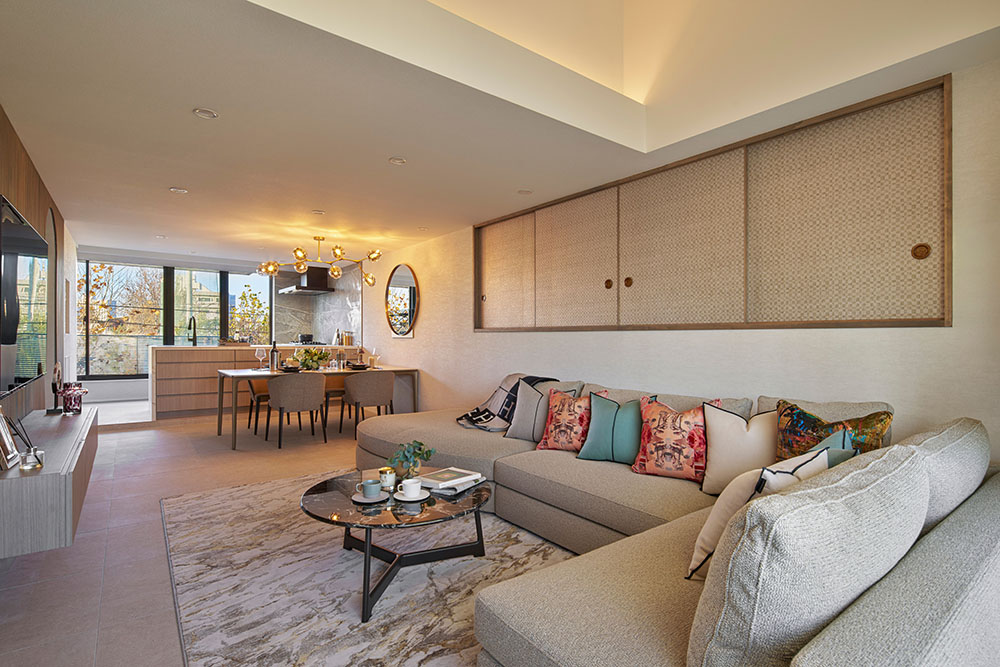 Cream sofa