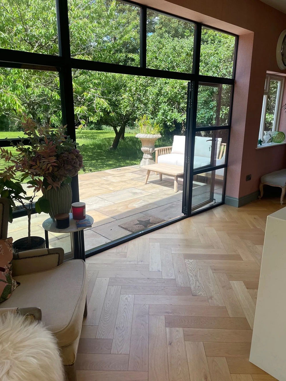 Large glass doors