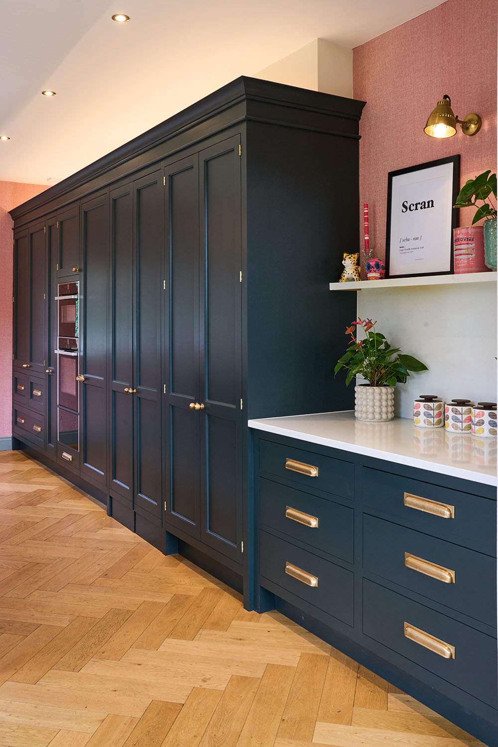 Large cabinetry in navy