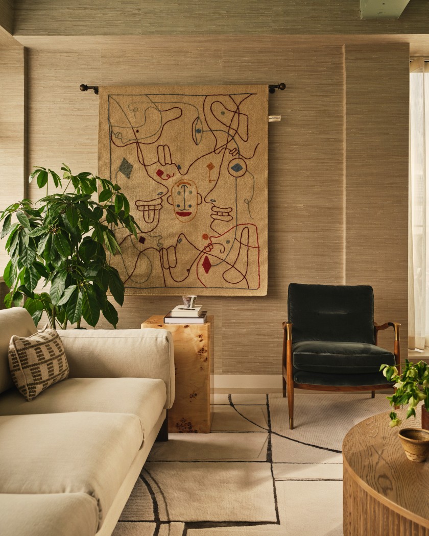 Sofa and art