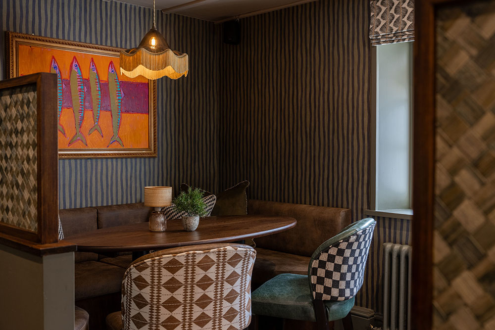 Dining table and art work