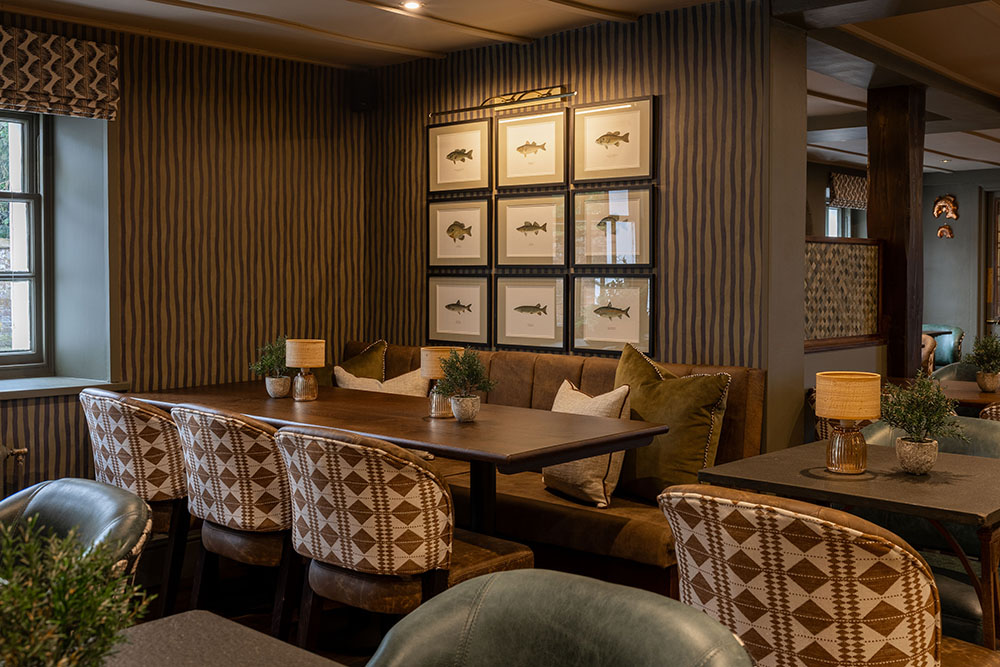 Dining table and art work